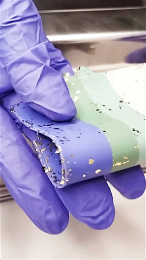 Blue + Green + Gold ✨ = Pure polymer clay magic #clayearrings