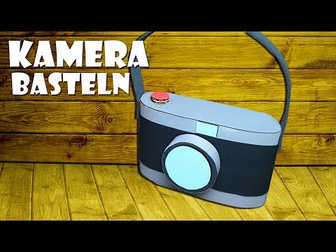 📷 Kamera Dekoration basteln aus Pappe - paper recycling camera deco DIY craft [4K]