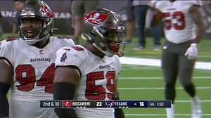 Ladarius Hamilton breezes by O-line for huge 11-yard sack