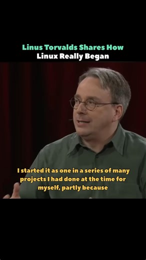 Linus Torvalds Shares How Linux Really Began #shorts #linux #opensource #programming #knowledge