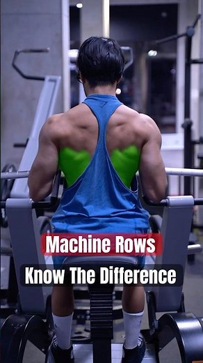Machine Rows: Know The Difference ⚠️ #back
