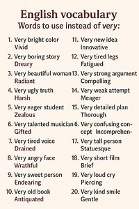 90K views · 870 reactions | English vocabulary: words to use instead of very | Ahmednoor, The English Coach | Facebook