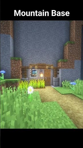 Easy Starter Mountain Base 🏔️🏡 | Minecraft #mctutorial #minecraftbuilding #minecraftshorts