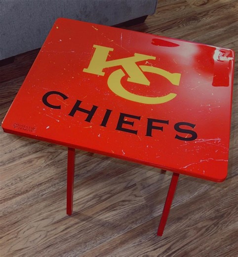 Customized Folding Tray - KC Chiefs - Red - Etsy