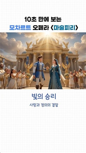🎭 10초 만에 보는 오페라 《마술피리》 줄거리 | 모차르트 명작 한눈에! #마술피리 #모차르트 #오페라 #클래식 #음악사 #음악수업 #opera #themagicflute