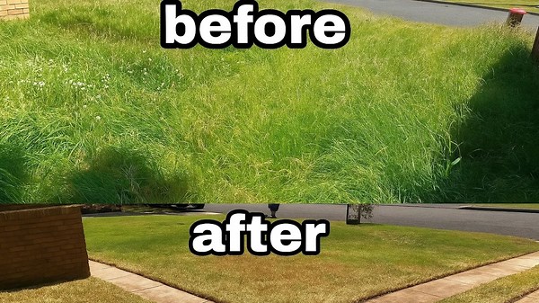 Watch Two Aussies Turn a Woman's Overgrown Yard into a Beautiful Space with Tall Grass Mowing!