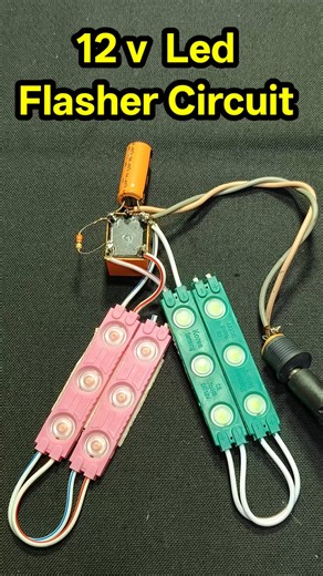 How to make 12v Flashing LED With 12v Realy Project #yt_short