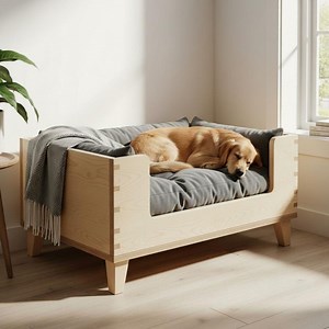 Wood Pet Bed | DIY Dog Bed With Legs Plan | DIY Raised Dog Bed Furniture | Build a Custom Wooden Pet Bed | Elevated Dog Bed for Large Dogs - Etsy UK