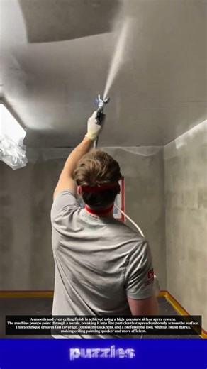 Wow, Perfect Ceiling Spray Finish That Looks Like Magic! 😱