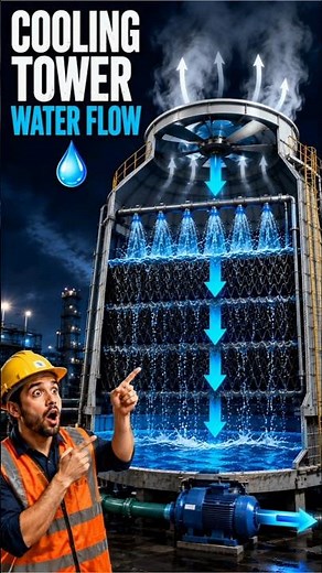 Cooling Tower Water Flow💧 | Cooling Towers Working Animation 📌