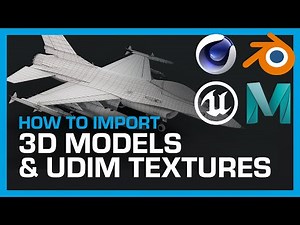 How to Import 3D Models with UDIM Textures Inside of Blender/Maya/C4D/Unreal