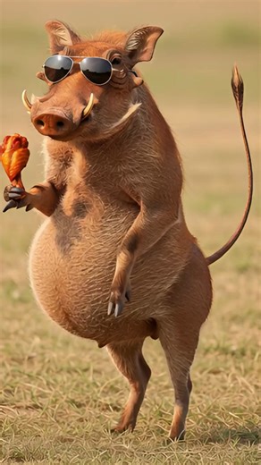 Funspiro on Instagram: "Belly Boogie Madness on the Chicken Wing Song.Get ready for the ultimate desert dance party! Watch a hilarious group of red warthogs shaking their oversized bellies and wiggling their long tails to the Chicken Wing Song. Each warthog is rocking stylish sunglasses while holding wings, burgers, or plates of food—or sometimes even dancing with empty hands! Fast, comical, and full of energy, this funny dance video is guaranteed to make you laugh out loud. Perfect for fans of 