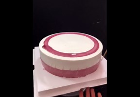 Making Purple With Fruity Toppings Cake