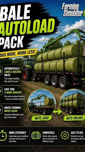 🚜 TOP 3 MUST-HAVE Mods for Farming Simulator 25! #farmingsimulator25 #fs25