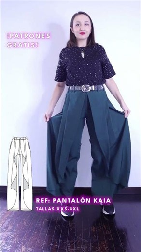 Costura creativa: pantalón con boleros + molde en PDF.