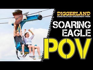 Soaring Eagle Zipline POV | Diggerland USA Construction Theme Park in New Jersey