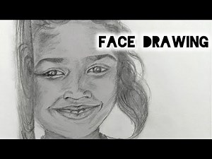 Pencil sketch of little girl easy step by step