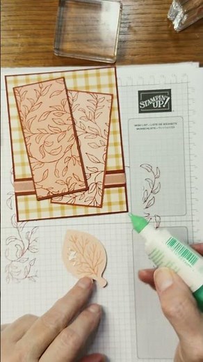 Stampin Up//Gingham Gallery DSP//Simply Leaves//Sweet Foliage//Thank You//Online Exclusive//#Shorts