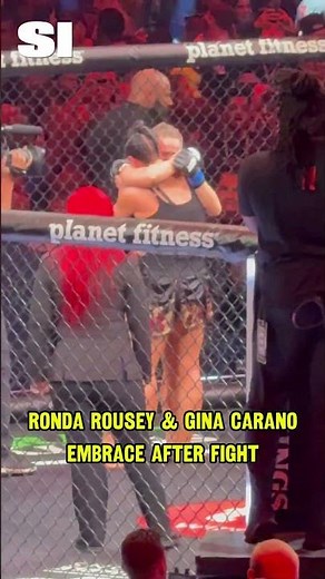 Ronda Rousey & Gina Carano Embrace After Fight 👏 #rondarousey #ginacarano #rondarousey