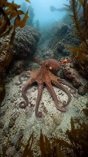 The Giant Pacific Octopus That Disappears Without Moving #shorts #animals #ocean