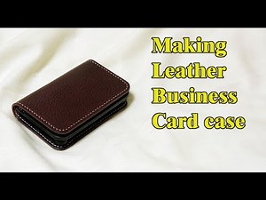 51 [Leather Craft] Making Leather Business Card Case / [가죽공예] 가죽 명함케이스 만들기 / Free Pattern