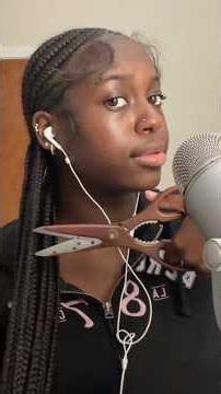 ASMR Taking my Braids down 💇🏾‍♀️ #asmr #whispering #gumchewing #shorts