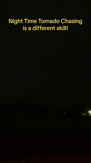 Chasing nados at night is fun and a little spooky! #stormchaser #teamdominator #neverstopchasing #tornado