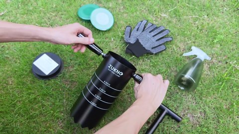 Portable Golf Hole Cutter with 2 Golf Hole Cup Covers – USGA Standard, Lightweight & Detachable Hole Digger with 3” - 6” Markings – Great for Backyard, Garden & Outdoor Golf Putting Green Practice