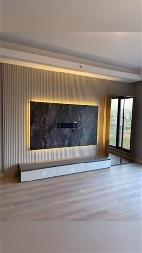 Wooden TV Unit for Living RoomWall Mounted LED TV Panel