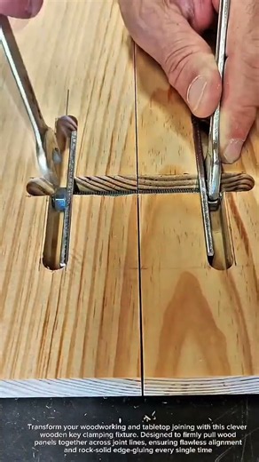 Genius Wooden Key Joint Jig Hack! 🪵🔩 #woodworking #craftsman #diy
