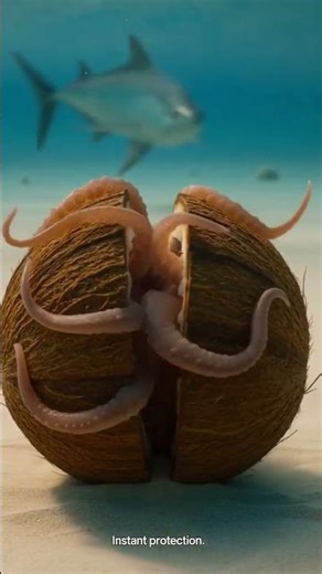 Octopus Builds Its Own Shield (Real Footage)