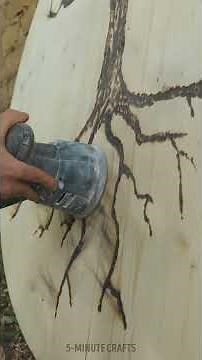 Crafting a Table with Sun-Burned Design 🤩☀️