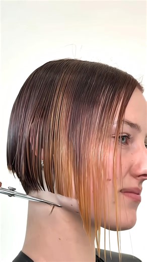The Precision is satisfying! Perfect Haircut Transformation. 😍 #Haircut #BobCut #viral #shorts