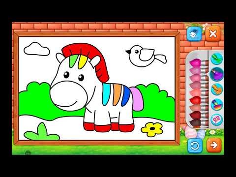 Cute Zebra Coloring for Kids 🦓🌈 | Easy Animal Drawing & Coloring Fun
