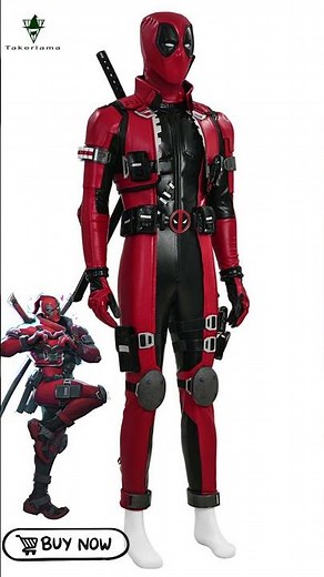 Deluxe Marvel Rivals Deadpool Halloween Cosplay Costume Mask Shoes Takerlama #Takerlama
