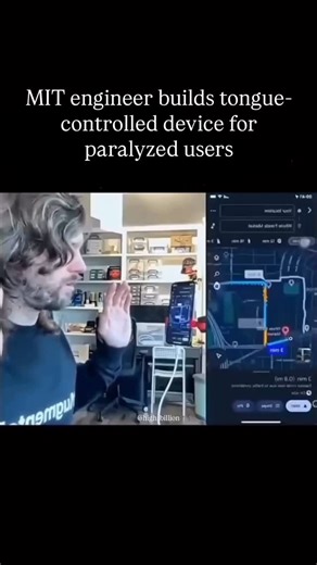 Gustavo | Elite Mindset on Instagram: "This device places a small, removable controller on the roof of the mouth, allowing users to control a cursor or interface using precise tongue movements instead of hands or voice. It works wirelessly and functions much like a trackpad, translating subtle tongue gestures into commands that let users type, scroll, click, and navigate digital devices independently. The system was developed by MIT trained engineer Tomás Vega with a focus on people living with