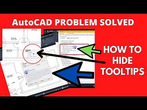 How To Hide ToolTips In AutoCAD - Easy Fix !