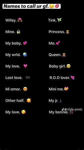 💖 Names to Call Your Girlfriend 😘#ytshorts #viral #love #trending #shorts #foryou #initials