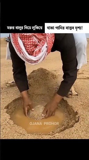 😯 মরুর বালুর নিচে লুকিয়ে থাকা পানির বাস্তব দৃশ্য! #shorts