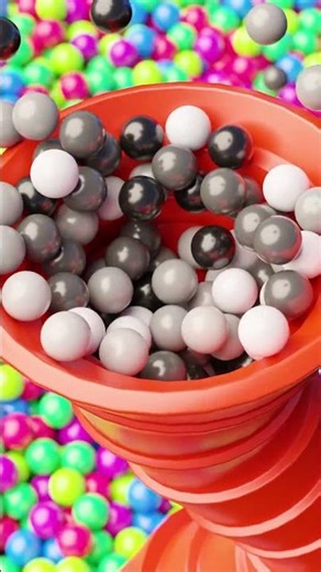 Grayscale Ball Storm, Red Funnel Win 🔴 #shorts #oddlysatisfying | Loop 95