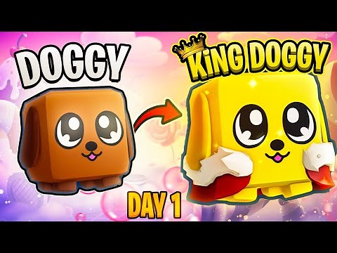 ZOMG *Doggy To KING Doggy* Challenge (Day 1) in Bubble Gum Simulator INFINITY!