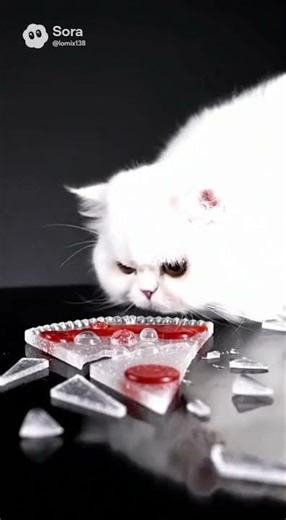 This Cat Eating Crystal Pizza Is Weirdly Satisfying 🍕✨🐈