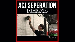Episode: 579: “AC Joint Seperation Rehab” . Demonstrated here are 3️⃣ example exercises that could be incorporated in a late-stage acromioclavicular joint separation injury rehabilitation program. . Acriomioclavicular joint (ACJ) separation injuries are a common shoulder girdle injury in athletes. This is due to the mechanism of injury, which is usually a direct force to the acromion with the arm in an adducted position. Think of this as landing on your shoulder with your arm by your side, which