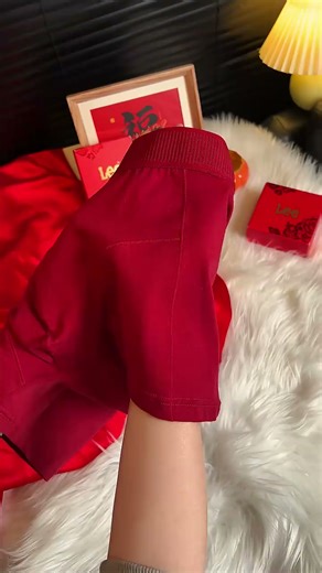 Lee【本命马年】男内裤A类纯棉男士红色内裤大码平角内四角裤短裤衩 安哥拉红二条装 2条 2XL 【推荐140斤-160斤】