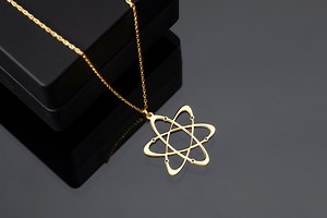 Sterling Silver Atomic Symbol Necklace: Science STEM Jewelry - Etsy