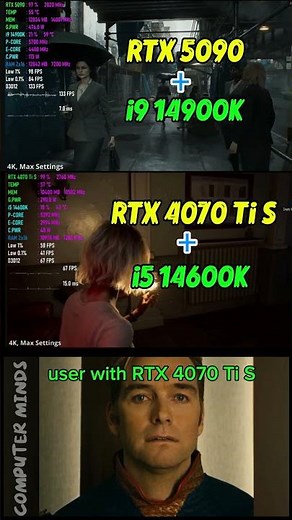 RTX 5090 vs RTX 4070 Ti Super - 4K max settings