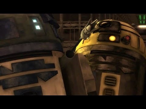 R2-D2 vs R3-S6 Goldie [4K HDR] - Star Wars: The Clone Wars