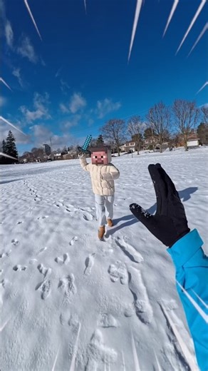 Snowball + Minecraft?!❄️🤯 #minecraft