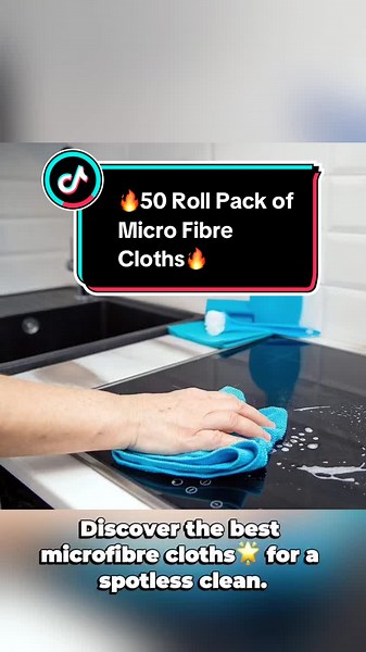 Lint Free 50 Roll Pack Microfiber Cleaning Cloths