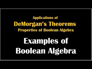 Examples of Boolean algebra || Digital Electronics